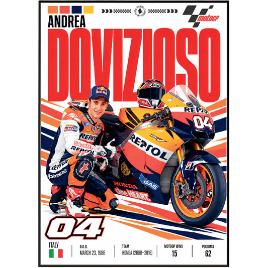 Andrea Dovizioso Desmo Dovi Ducati MotoGP poster by 98types