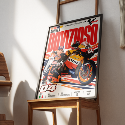 Andrea Dovizioso Desmo Dovi Ducati MotoGP poster by 98types