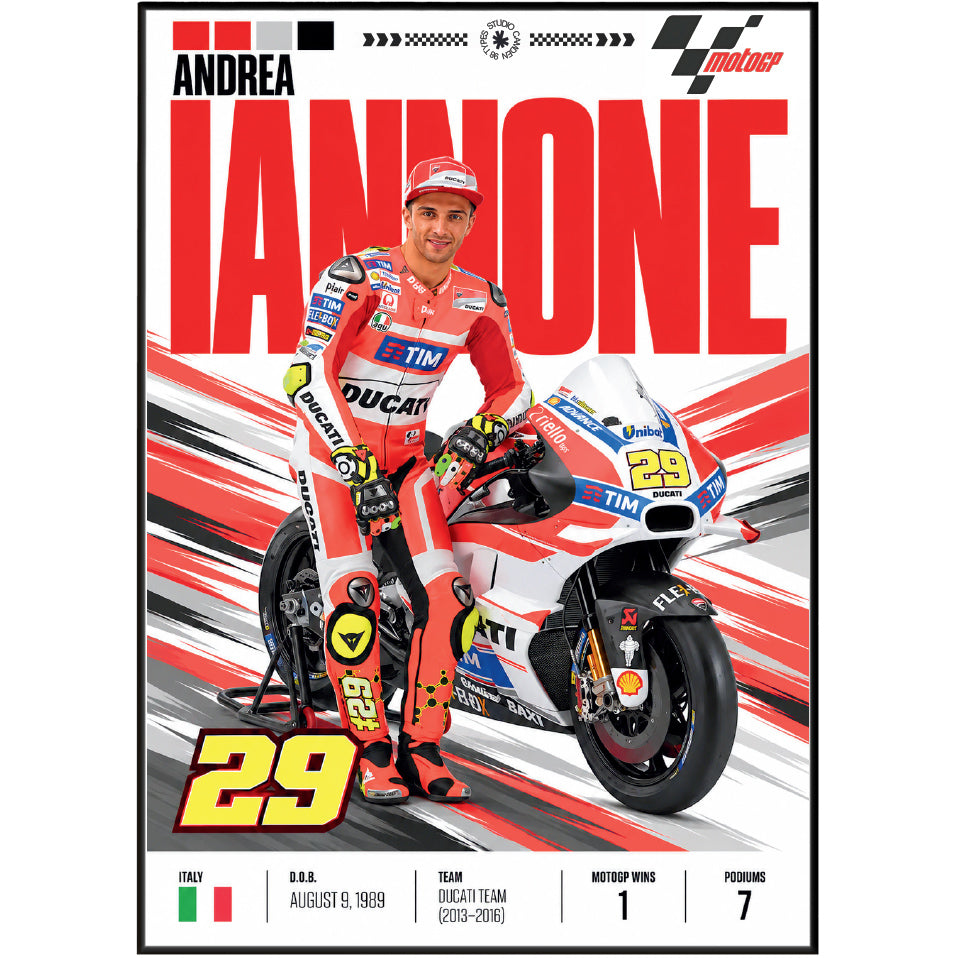 Andrea Iannone The Maniac #29 MotoGP poster by 98types