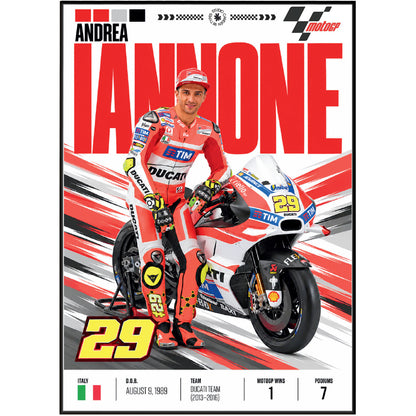 Andrea Iannone The Maniac #29 MotoGP poster by 98types