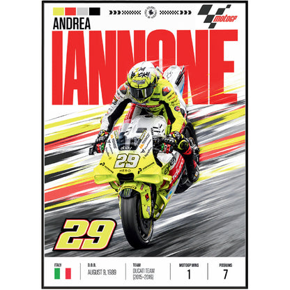 Andrea Iannone The Maniac #29 MotoGP poster by 98types