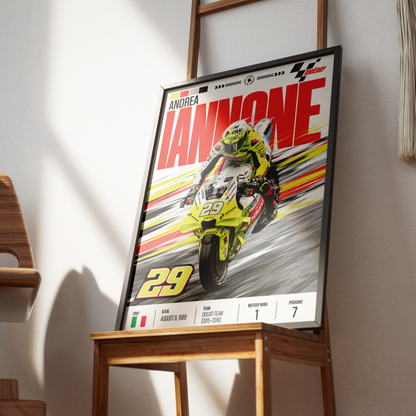 Andrea Iannone The Maniac #29 MotoGP poster by 98types