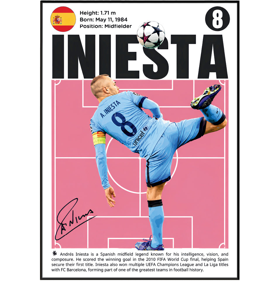 Andrés Iniesta Poster poster print UK – 98types
