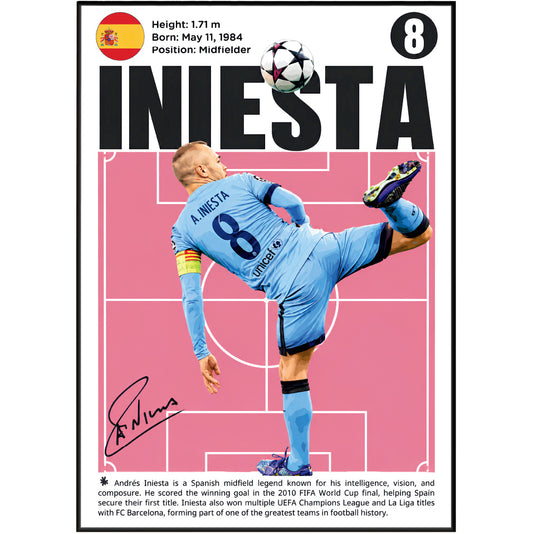 Andrés Iniesta Poster poster print UK – 98types