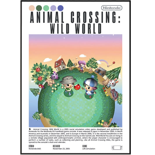 Animal Crossing Wild World Video Games Print