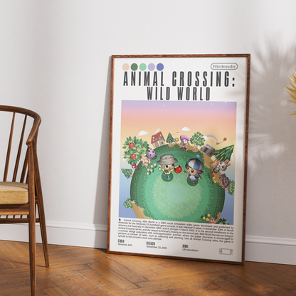 Animal Crossing Wild World Video Games Print
