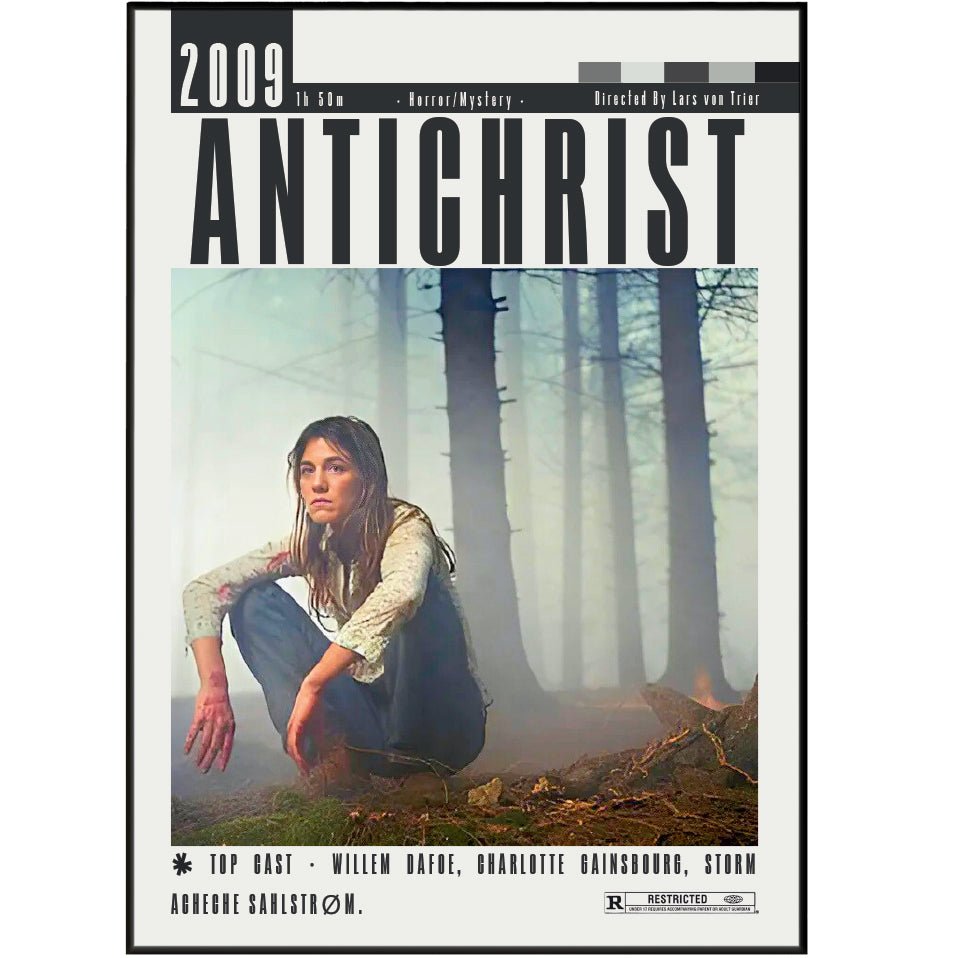Antichrist 2009 horror film poster — Lars von Trier Willem Dafoe Charlotte Gainsbourg woods wall art print UK
Films Posters - 98types