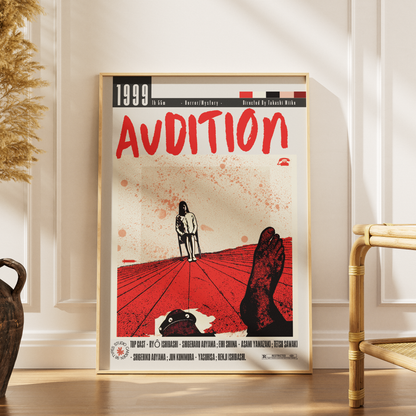 Audition 1999 Takashi Miike film poster print UK — Ôdishon Japanese horror cult classic Eihi Shiina wall art 260gsm printed in England