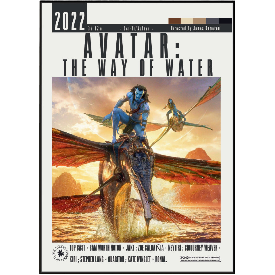 Avatar: The Way of Water (2022) Film Poster UK | Sci-Fi Epic Wall Art Print