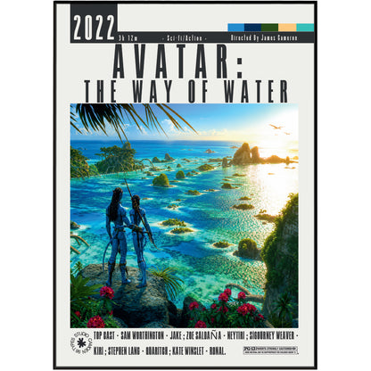 Avatar The Way of Water 2022 James Cameron film poster print UK — Pandora ocean Metkayina sci-fi wall art 260gsm printed in England Camden Market