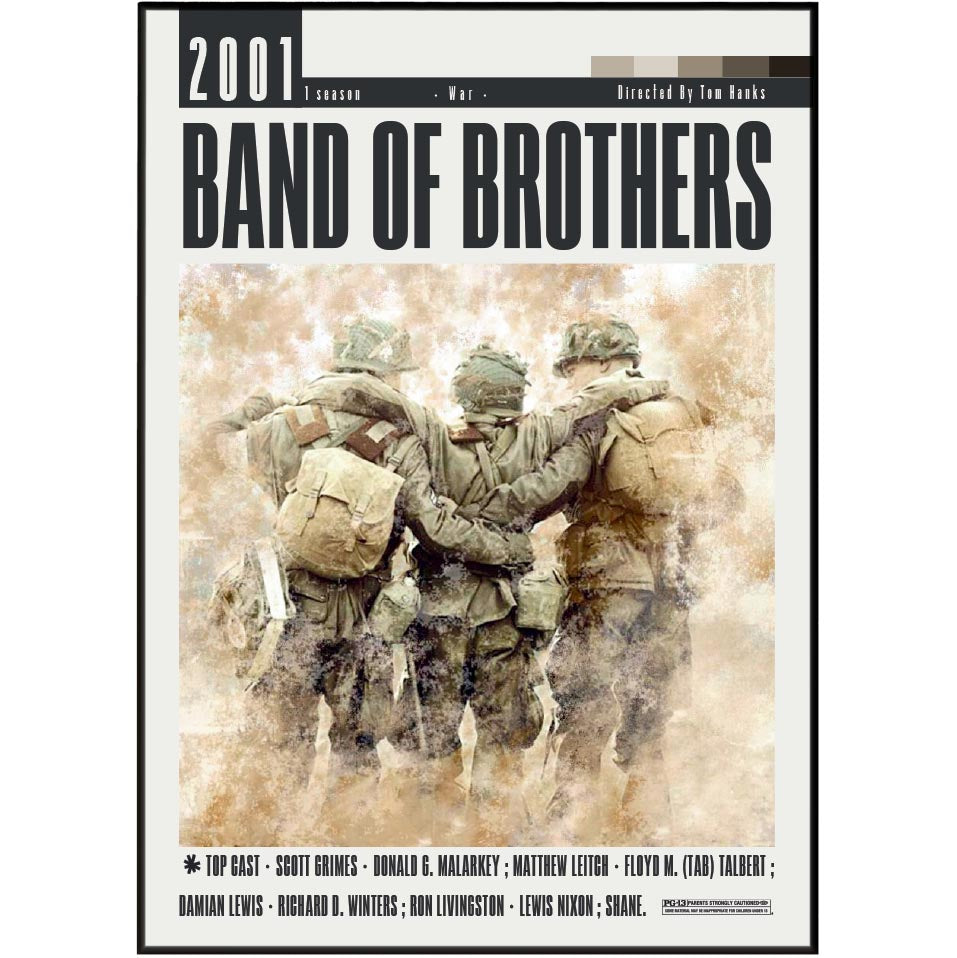 Band of Brothers 2001 HBO TV series poster art print UK