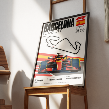 Circuit de Barcelona-Catalunya Spanish Grand Prix F1 track poster