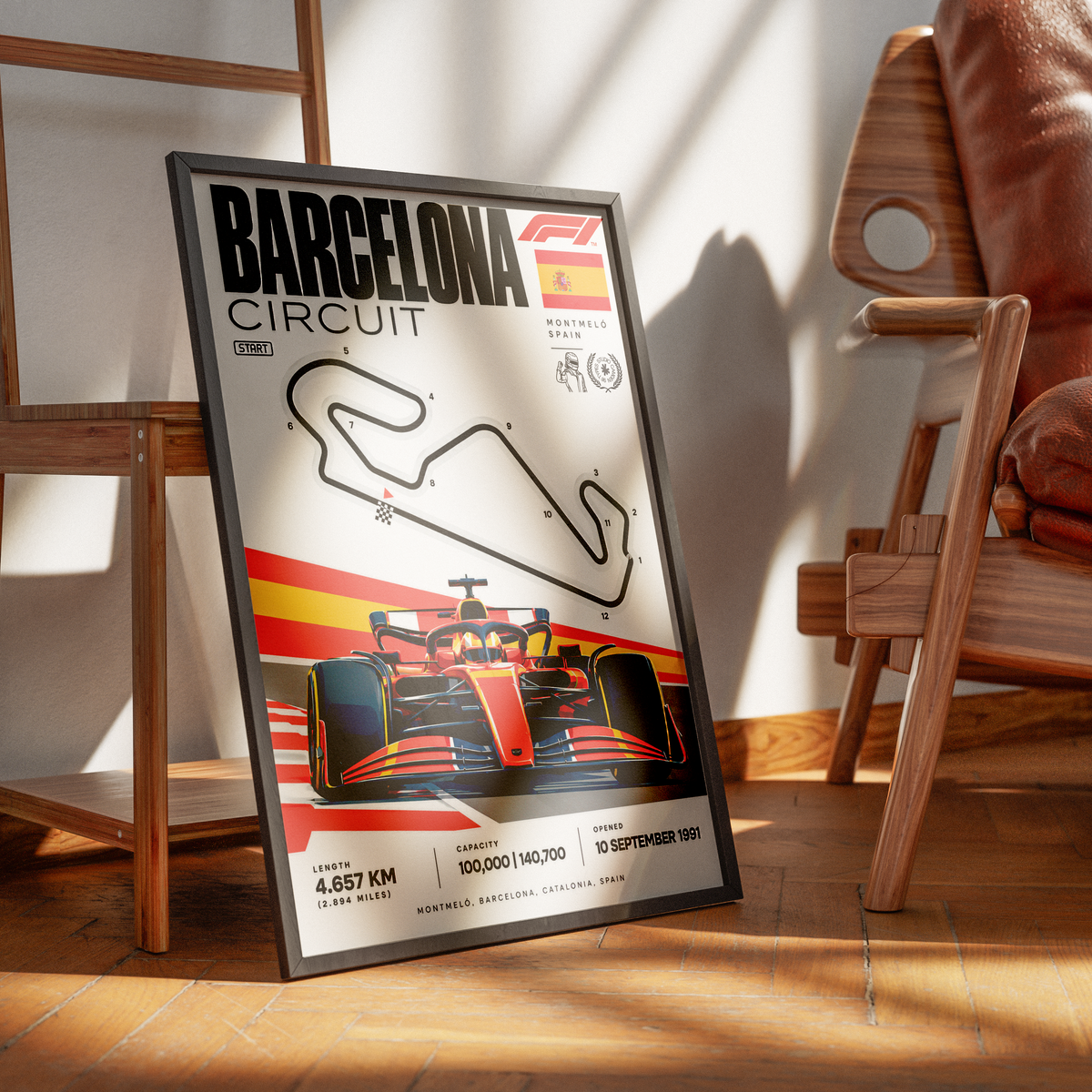 Circuit de Barcelona-Catalunya Spanish Grand Prix F1 track poster