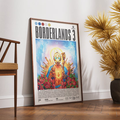 Borderlands 3 2019 FPS RPG poster — FL4K Moze Amara Zane Calypso Twins loot shooter wall art print UK