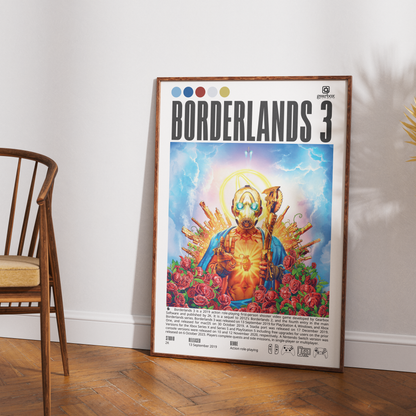 Borderlands 3 2019 FPS RPG poster — FL4K Moze Amara Zane Calypso Twins loot shooter wall art print UK