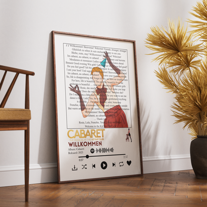 Cabaret – Willkommen Musical Lyrics Poster