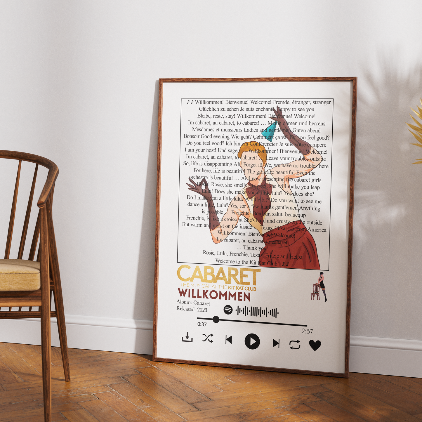 Cabaret – Willkommen Musical Lyrics Poster