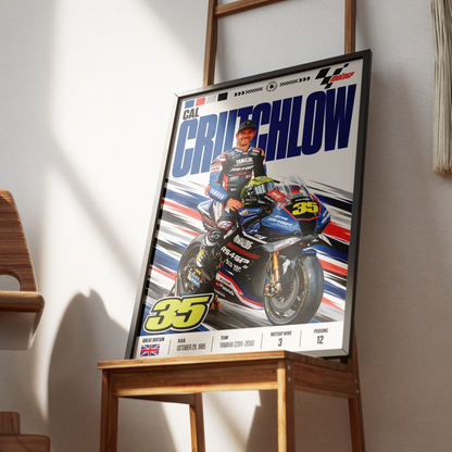 Cal Crutchlow British MotoGP rider poster by 98types
