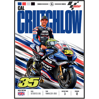 Cal Crutchlow British MotoGP rider poster by 98types