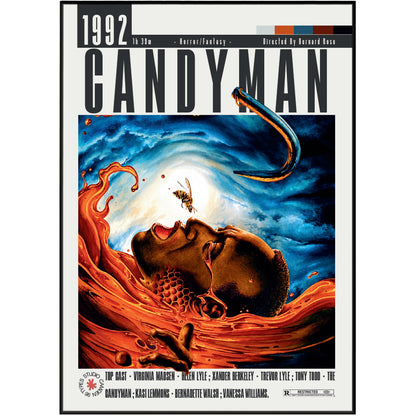 Candyman 1992 Bernard Rose film poster print UK — Tony Todd urban legend Clive Barker Chicago horror wall art 260gsm printed in England Camden Market
