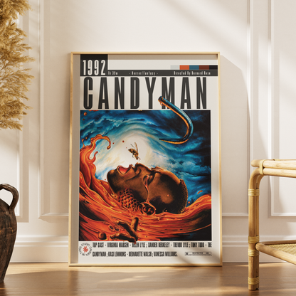 Candyman 1992 Bernard Rose film poster print UK — Tony Todd urban legend Clive Barker Chicago horror wall art 260gsm printed in England Camden Market

