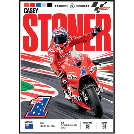 Casey Stoner #27 MotoGP world champion poster by 98types