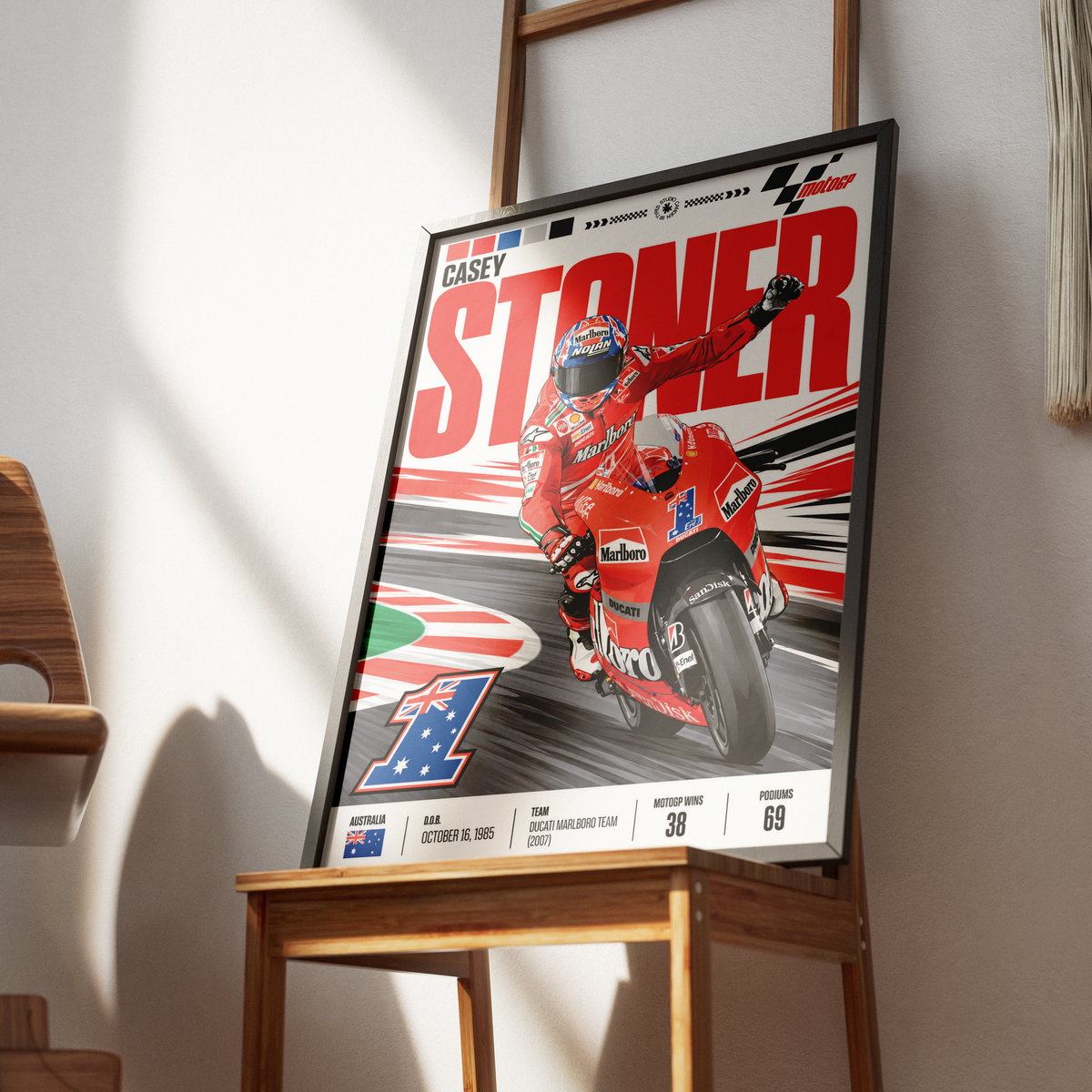 Casey Stoner #27 MotoGP world champion poster by 98types