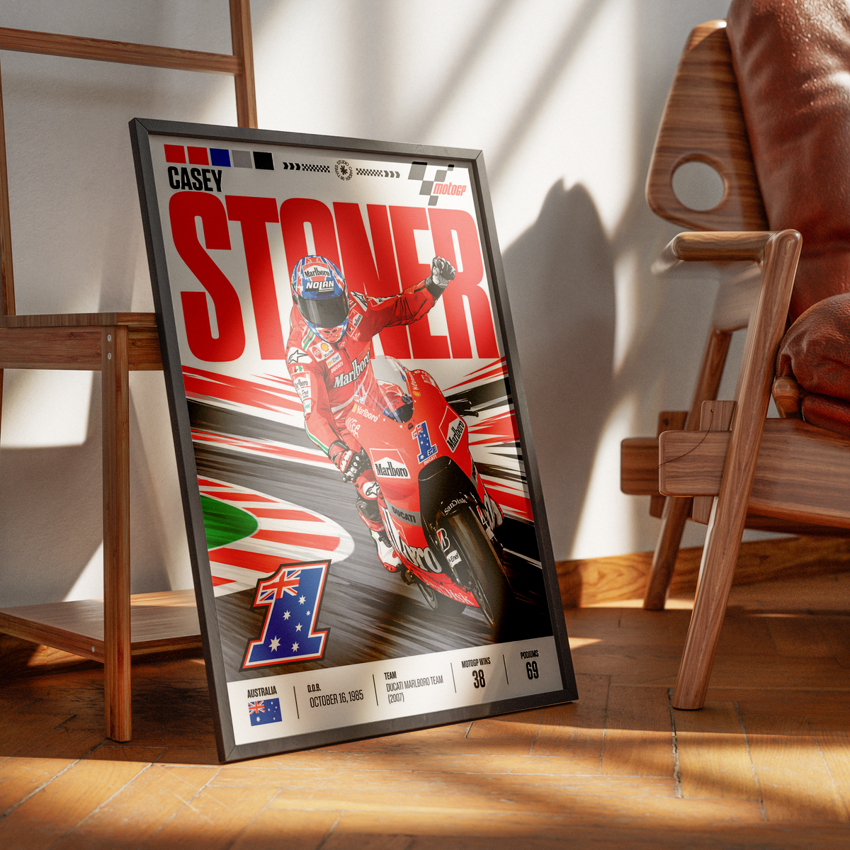 Casey Stoner #27 MotoGP world champion poster by 98types