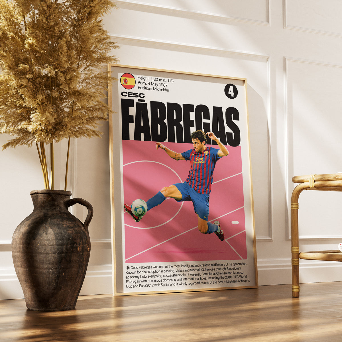Cesc Fàbregas football poster – Midfield Maestro – 98types