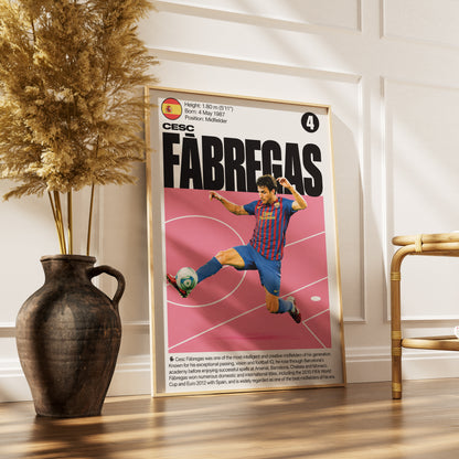 Cesc Fàbregas football poster – Midfield Maestro – 98types