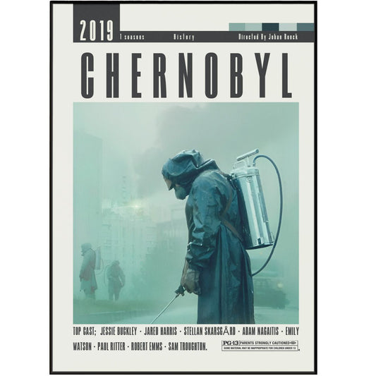 Chernobyl HBO TV series poster — nuclear disaster Soviet Union wall art print UK
