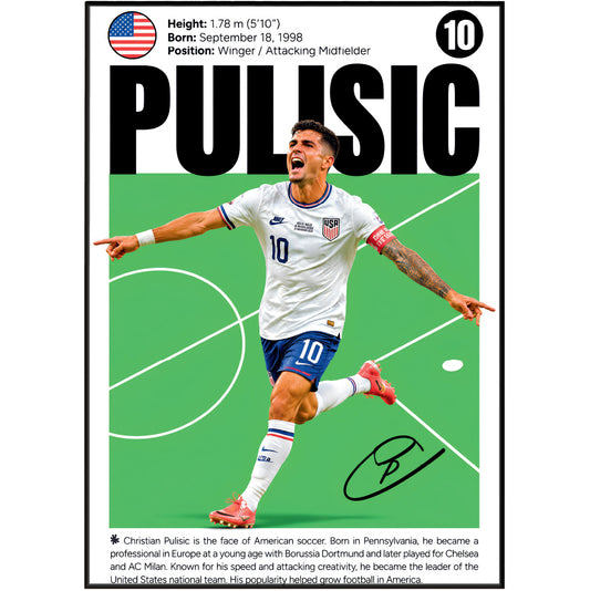 Christian Pulisic Poster poster print UK – 98types