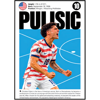 Christian Pulisic Poster poster print, view 2 – 98types