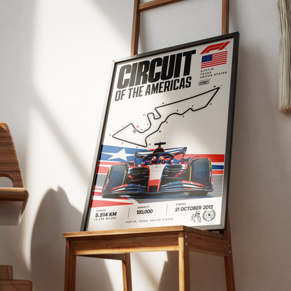 Circuit of the Americas COTA Austin US Grand Prix F1 track poster