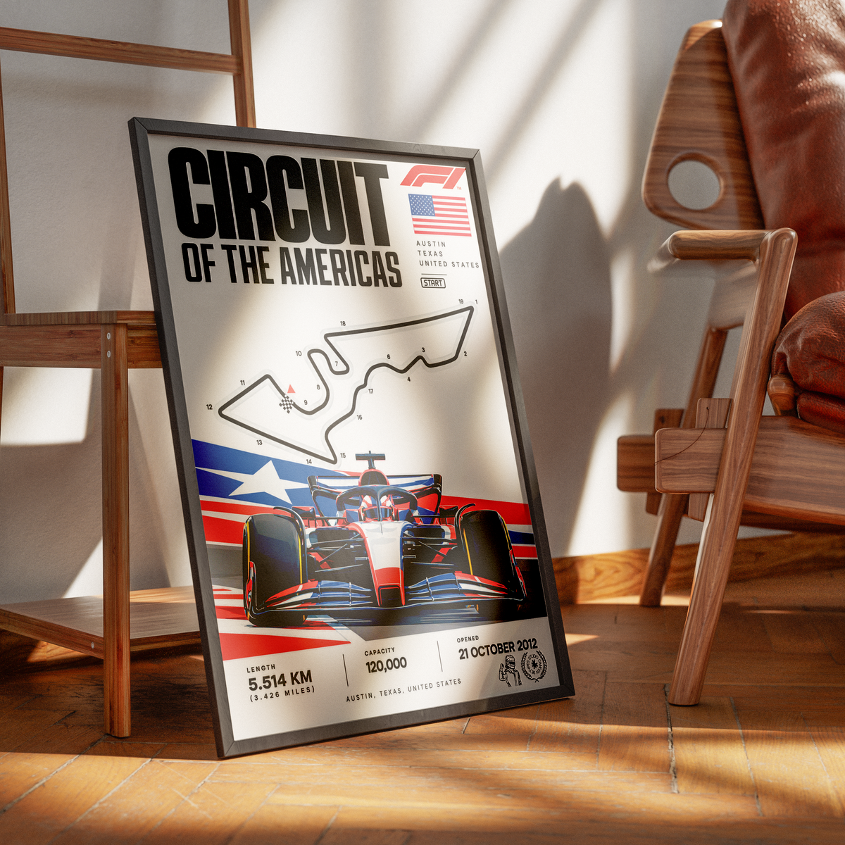 Circuit of the Americas COTA Austin US Grand Prix F1 track poster
