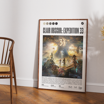 Clair Obscur Expedition 33 Video Game Poster - 98 Types Studio