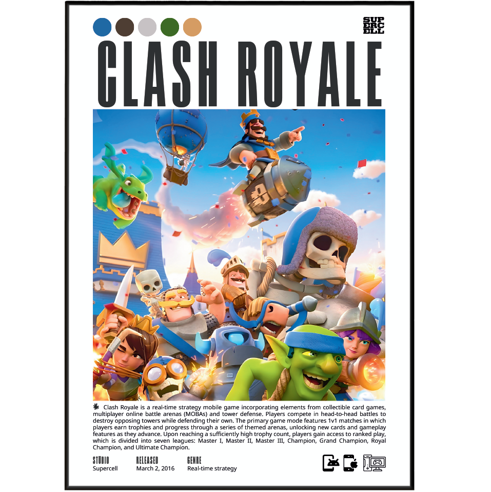 Clash Royale Video Game Poster