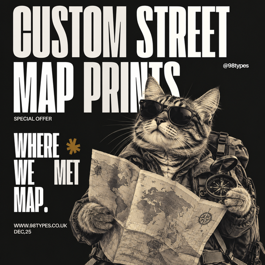 Where We Met Map | Custom Street Map Print