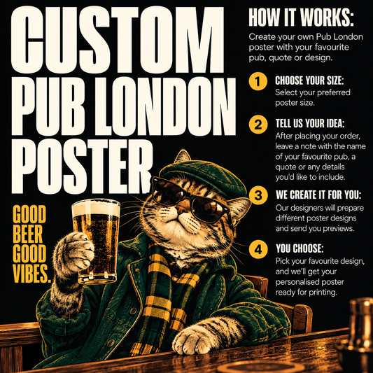 Your favourite London pub. Your own personalised poster.