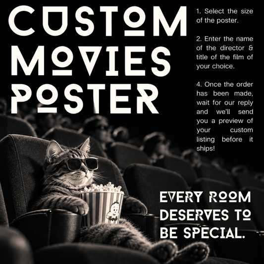 Request Your Own Film Poster | Gift Idea | Custom Movie Poster - 98 Types Studio