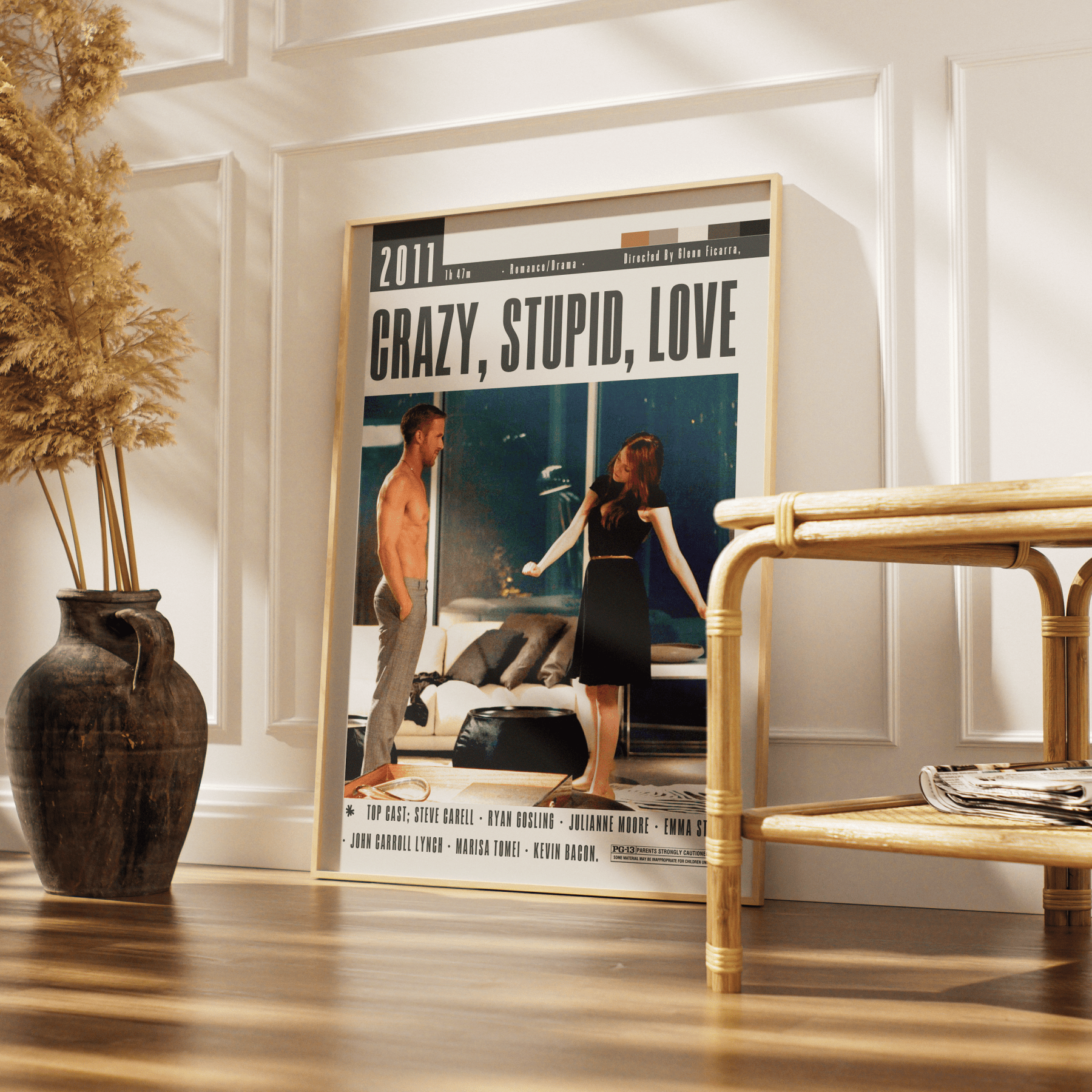 Crazy Stupid Love 2011 comedy film poster — Steve Carell Ryan Gosling Emma Stone wall art print UK
