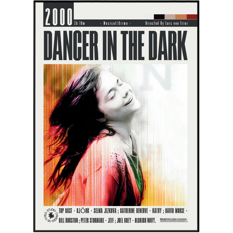 Dancer in the Dark 2000 Lars von Trier film poster print UK — Bjork Palme d'Or Cannes Best Actress musical tragedy wall art 260gsm printed in England
