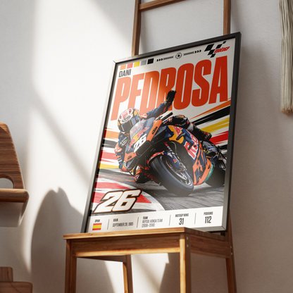 Dani Pedrosa #26 Repsol Honda MotoGP poster by 98types