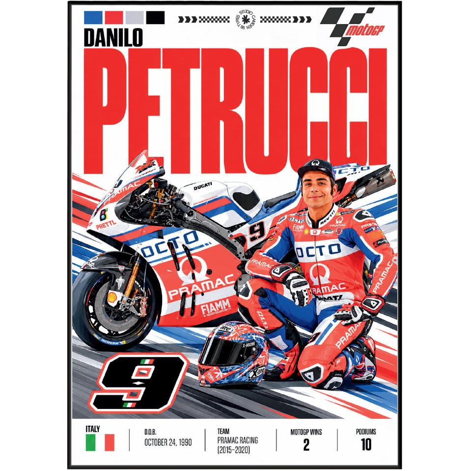 Danilo Petrucci Petrux Ducati MotoGP poster by 98types