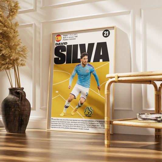 David Silva football poster – Manchester City Maestro – 98types