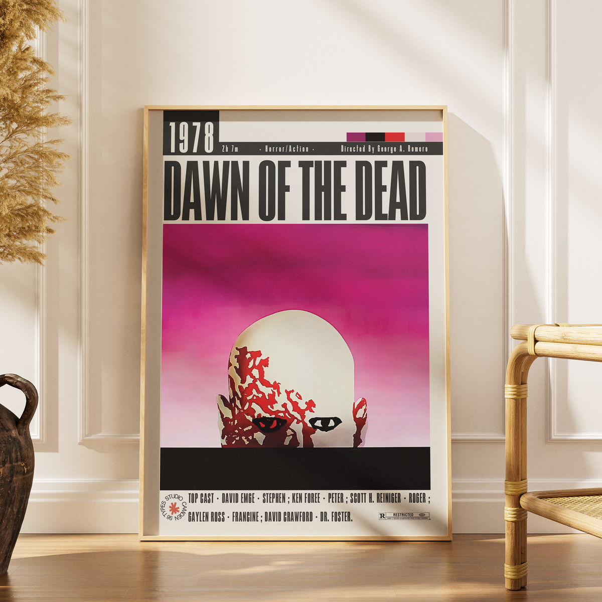 Dawn of the Dead 1978 George Romero film poster print UK — zombie horror shopping mall consumer satire wall art 260gsm printed in England Camden Market