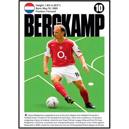 Dennis Bergkamp football poster – Arsenal Icon Poster – 98types