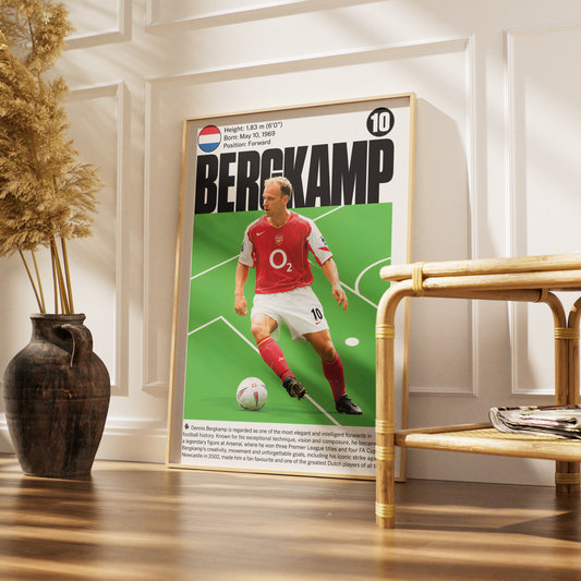 Dennis Bergkamp football poster – Arsenal Icon Poster – 98types