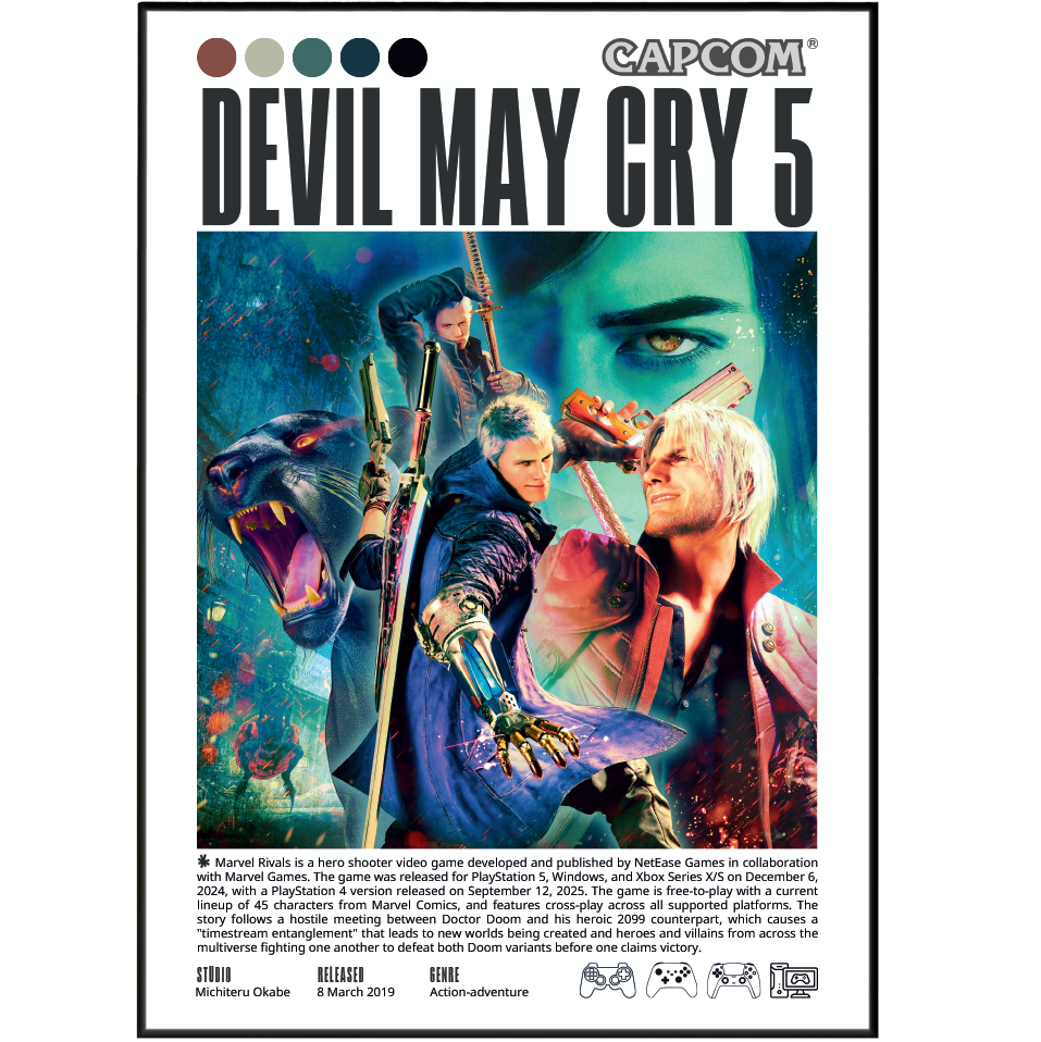 Devil May Cry 5 Video Games Poster