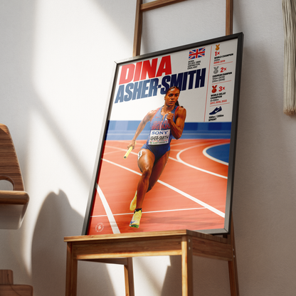 Dina Asher-Smith athletics poster wall art print by 98types